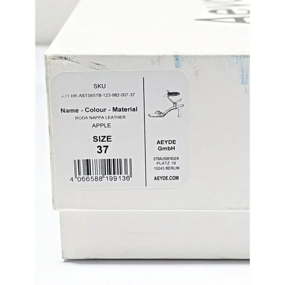 Aeyde Roda Women's Lace up Leather Sandals Apple Green Size 37 EU (MSRP $295) - Picture 11 of 11